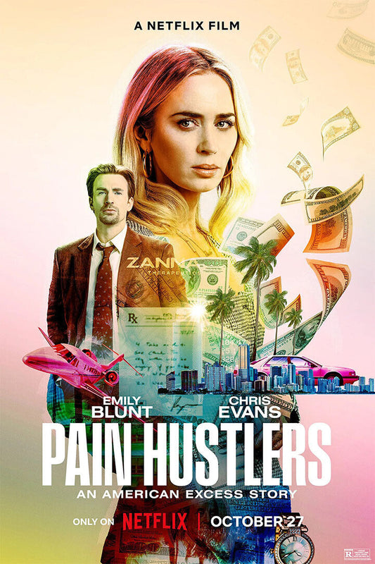 Pain Hustlers Movie Crime Drama Action Poster Wall Art Print Home Wall Decor - xonomax
