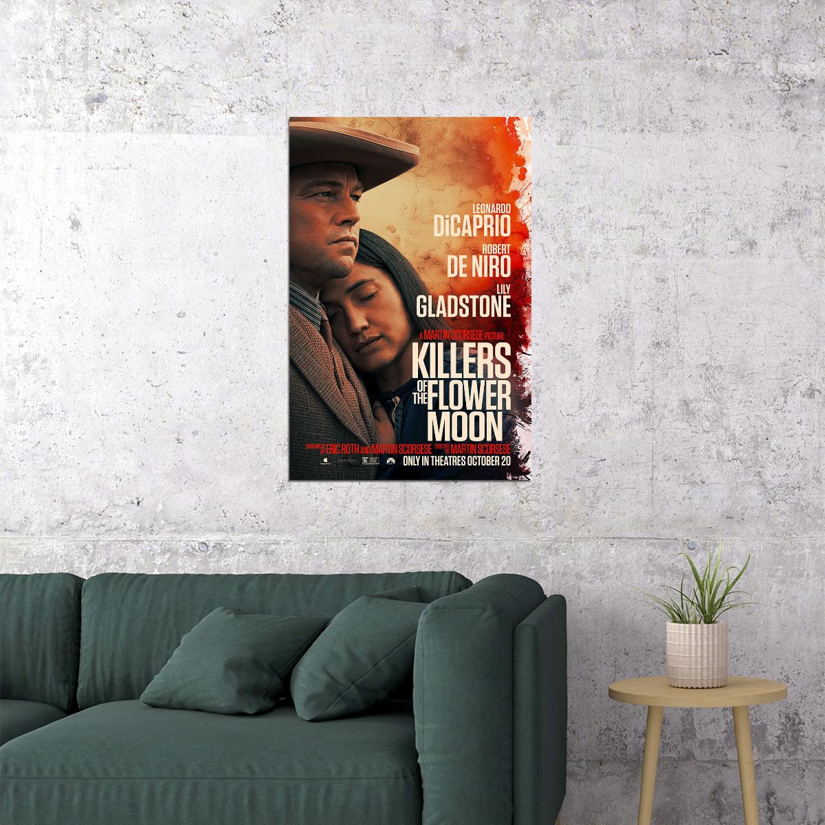 Killers Of The Flower Moon Movie Crime Drama History Poster Wall Art Print Home Wall Decor - xonomax