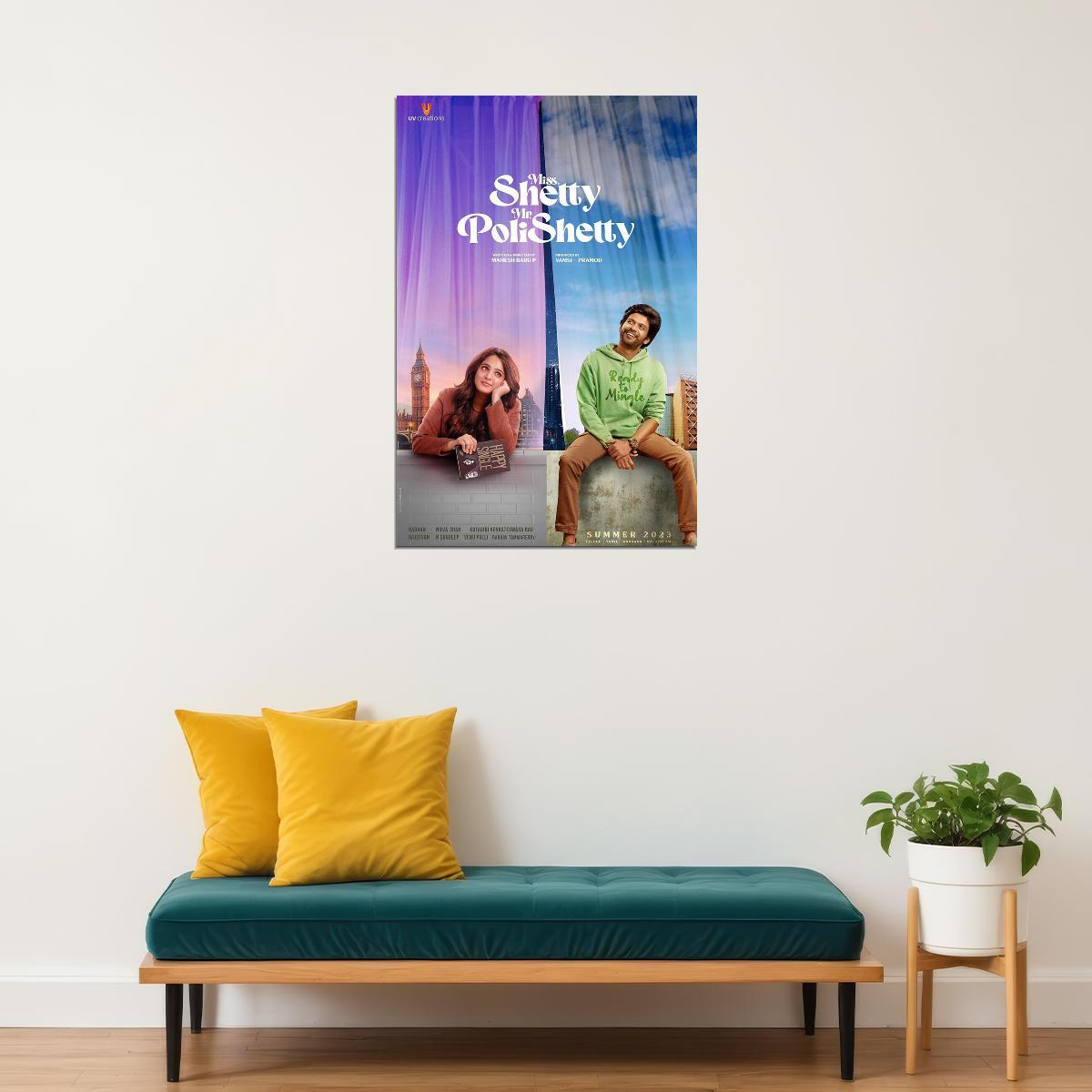 Miss Shetty Mr Polishetty Movie Comedy Drama Poster Wall Art Print Home Wall Decor - xonomax