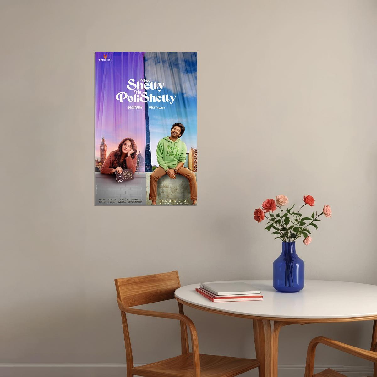 Miss Shetty Mr Polishetty Movie Comedy Drama Poster Wall Art Print Home Wall Decor - xonomax