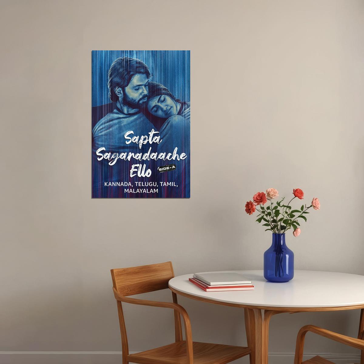 Sapta Sagaradaache Ello Side A Movie Drama Poster Wall Art Print Home Wall Decor