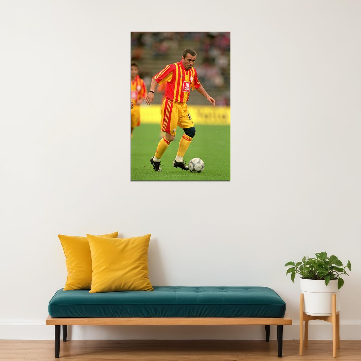 Former Rumen Football Player Gheorghe Hagi Poster Wall Art Print Home Wall Decor - xonomax