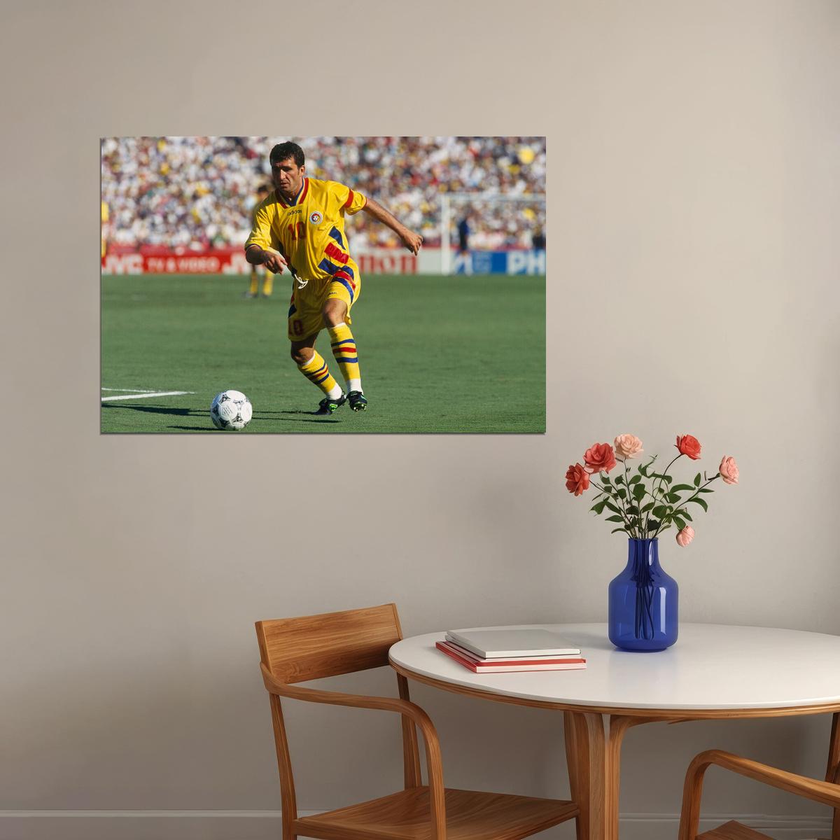 Gheorghe Hagi Former Rumen Football Player Poster Wall Art Print Home Wall Decor - xonomax