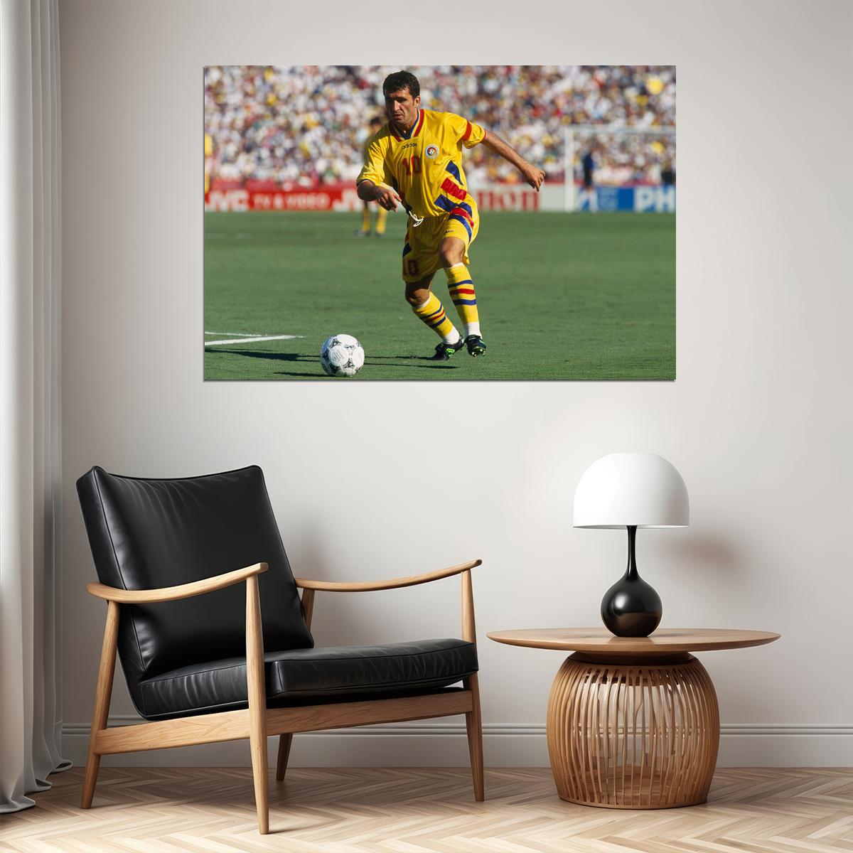 Gheorghe Hagi Former Rumen Football Player Poster Wall Art Print Home Wall Decor - xonomax