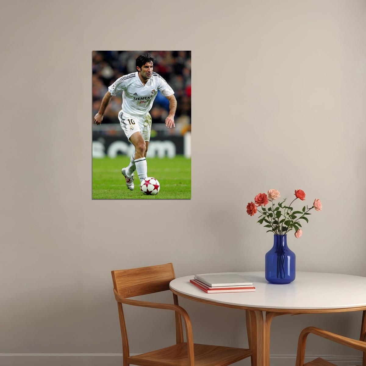 Former Portuguese Football Player Luis Figo Poster Wall Art Print Home Wall Decor - xonomax