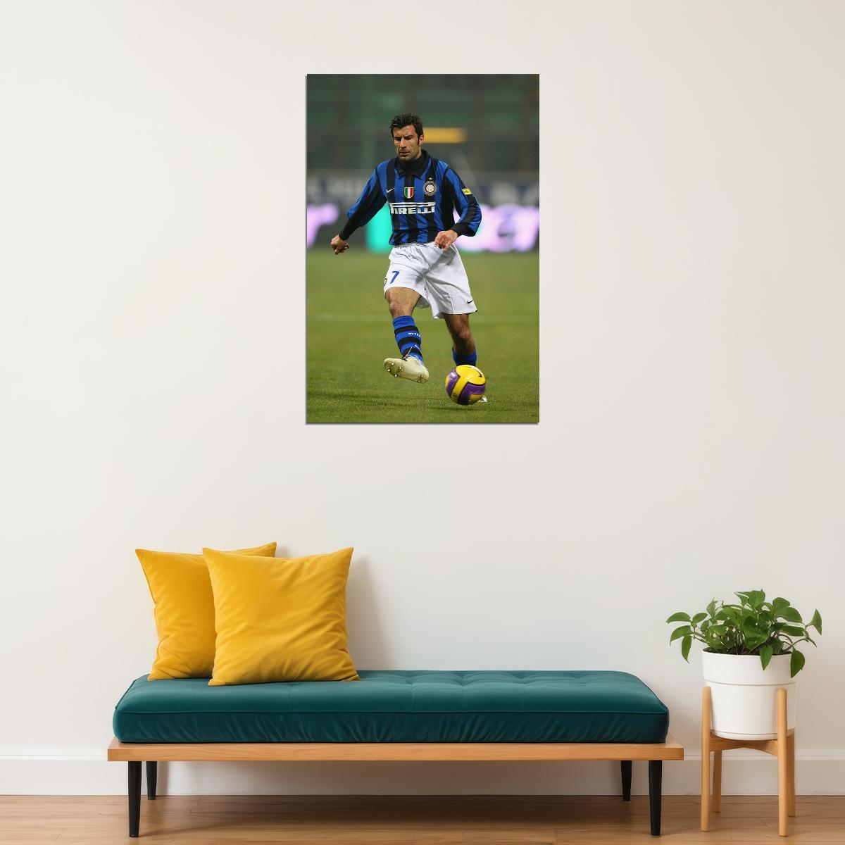 Luis Figo Former Portuguese Football Player Poster Wall Art Print Home Wall Decor - xonomax