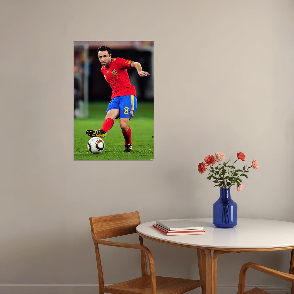 Spanish Former National Football Player Xavi Poster Wall Art Print Home Wall Decor - xonomax