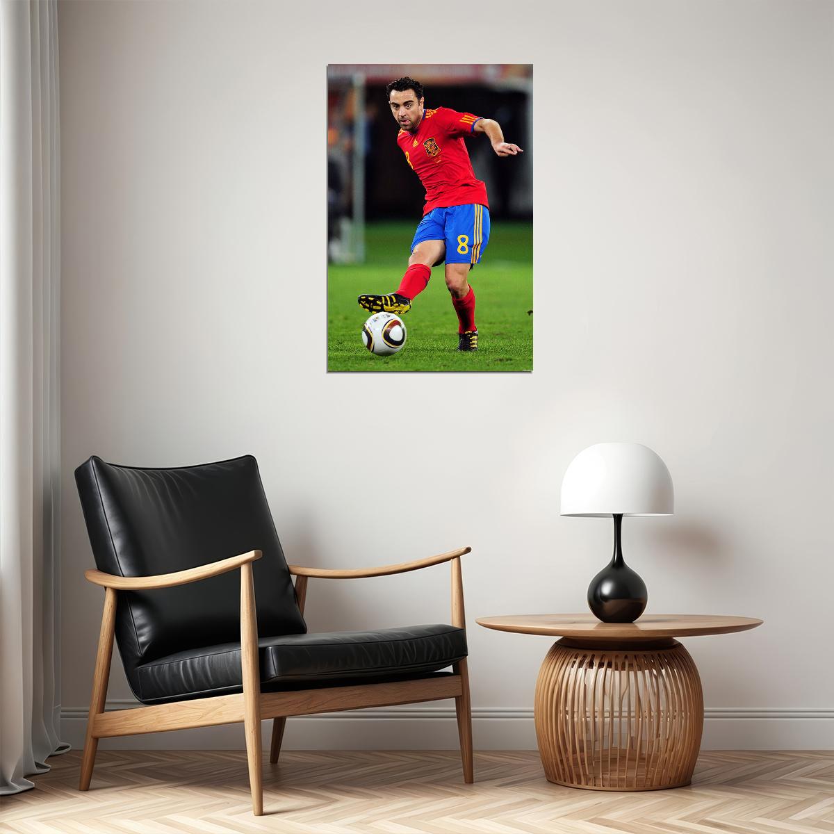 Spanish Former National Football Player Xavi Poster Wall Art Print Home Wall Decor - xonomax