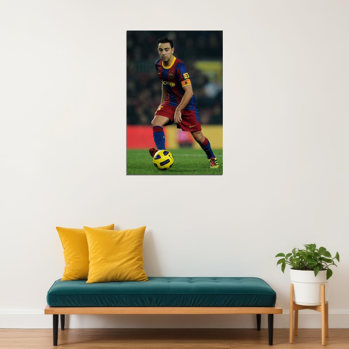 Xavi Spanish Former National Football Player Poster Wall Art Print Home Wall Decor - xonomax