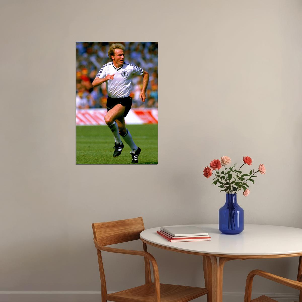 Karl-heinz Rummenigge Former German Football Player Poster Wall Art Print Home Wall Decor - xonomax