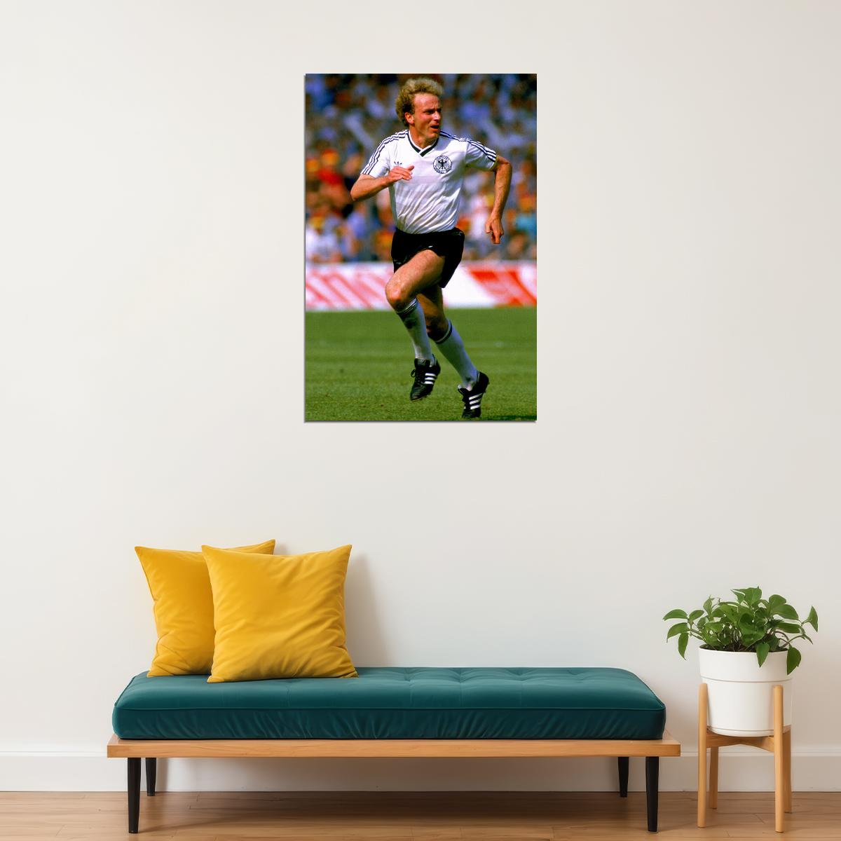 Karl-heinz Rummenigge Former German Football Player Poster Wall Art Print Home Wall Decor - xonomax