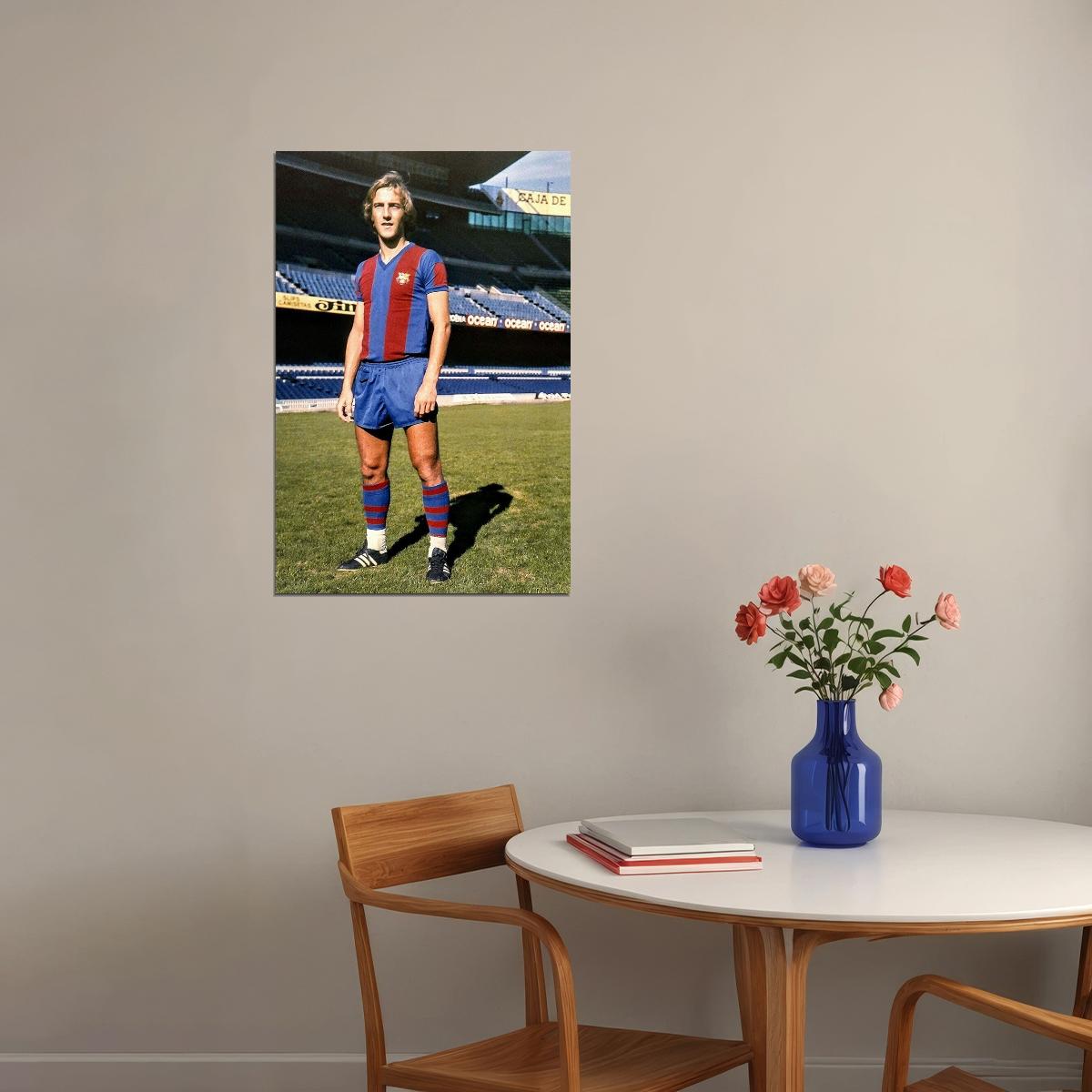 Johan Neeskens Former Holland Football Player Poster Wall Art Print Home Wall Decor
