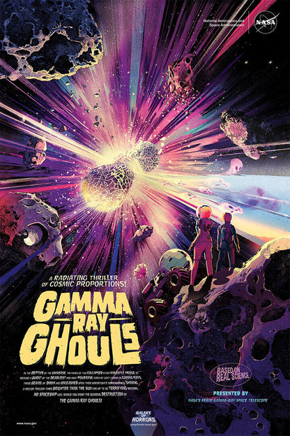 Nasa Space Horror Movie Style Gamma Ray Ghouls! Poster Wall Art Print Home Wall Decor - xonomax