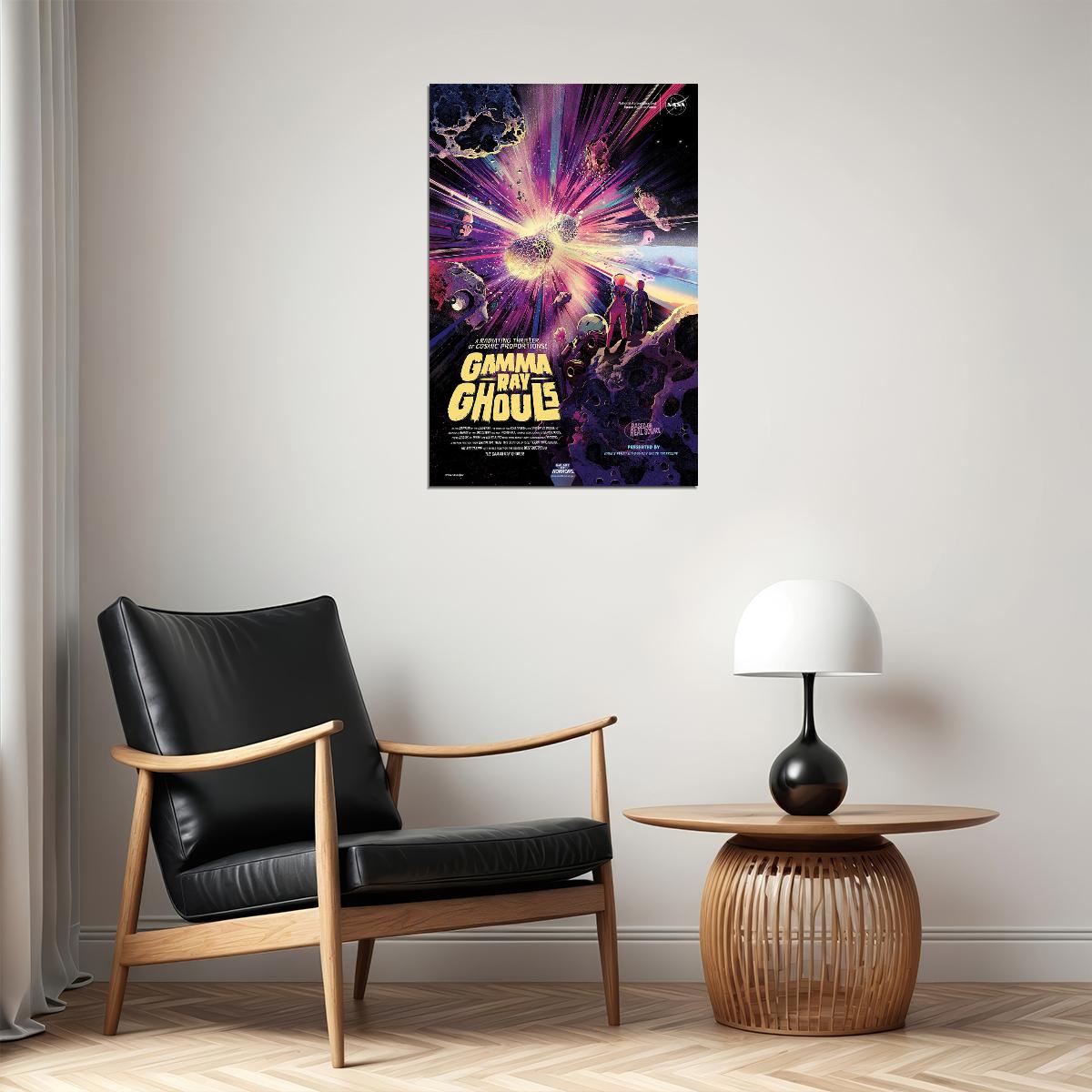 Nasa Space Horror Movie Style Gamma Ray Ghouls! Poster Wall Art Print Home Wall Decor - xonomax