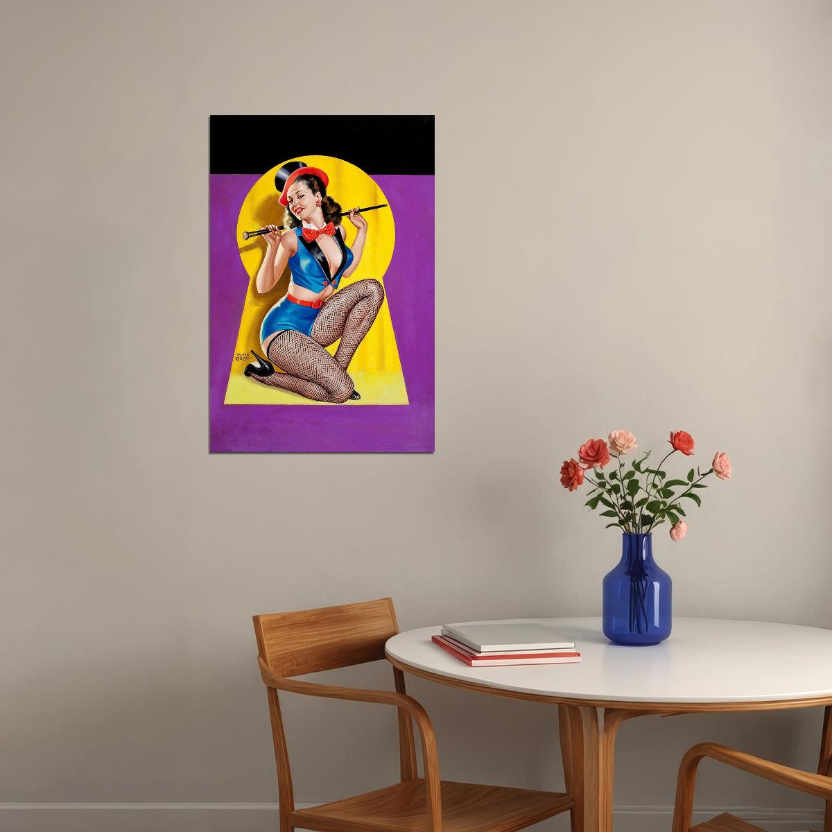 『The Girl from Kay's』 ポスター アンティーク ミュージカル Poster - Keyhole Dancer 1950 Vintage American Girl Pin-up Poster