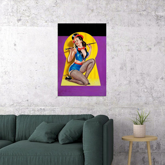 Keyhole Dancer 1950 Vintage American Girl Pin-up Poster Wall Art Print Home Wall Decor - xonomax