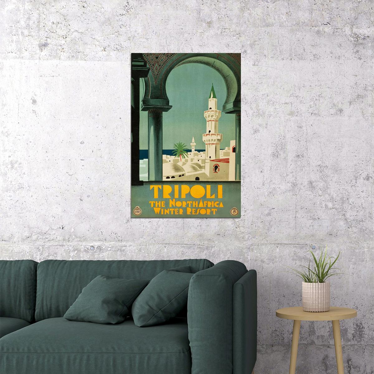 Tripoli The North Africa Winter Resort Poster Wall Art Print Home Wall Decor