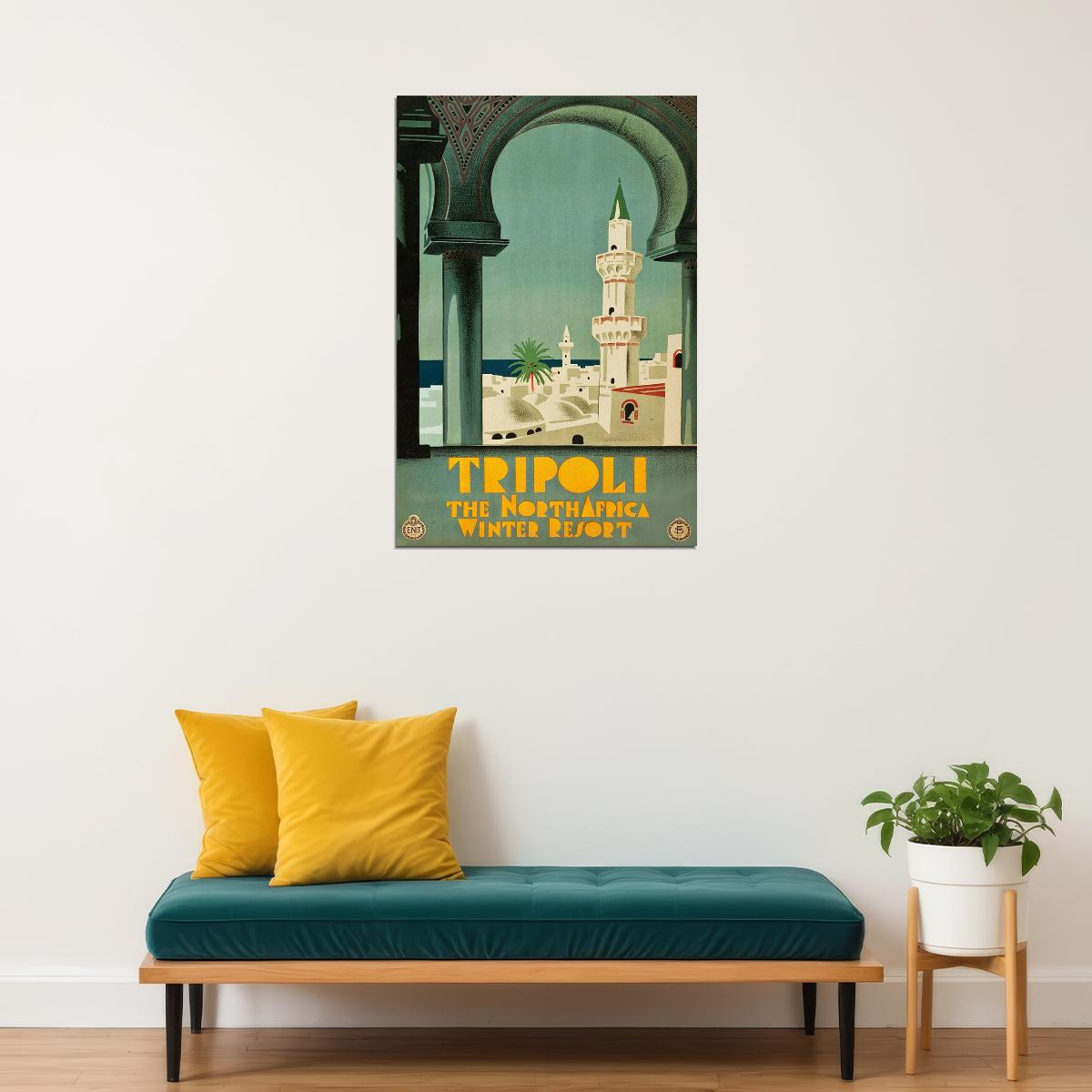 Tripoli The North Africa Winter Resort Poster Wall Art Print Home Wall Decor