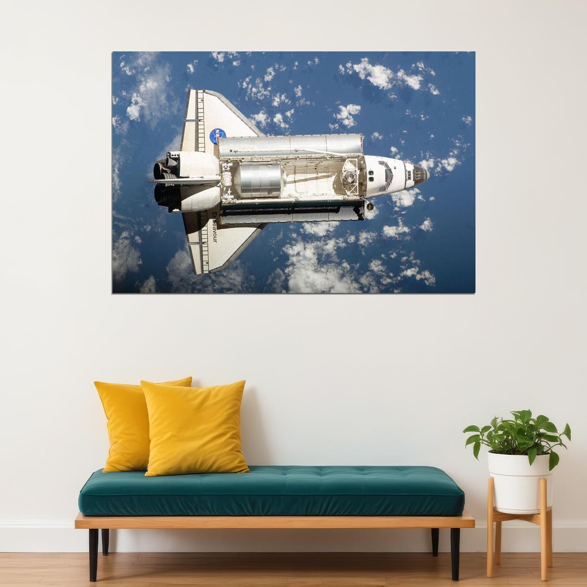 Endeavour In Orbit Sts-126 Nasa Space Shuttle Poster Wall Art Print Home Wall Decor - xonomax