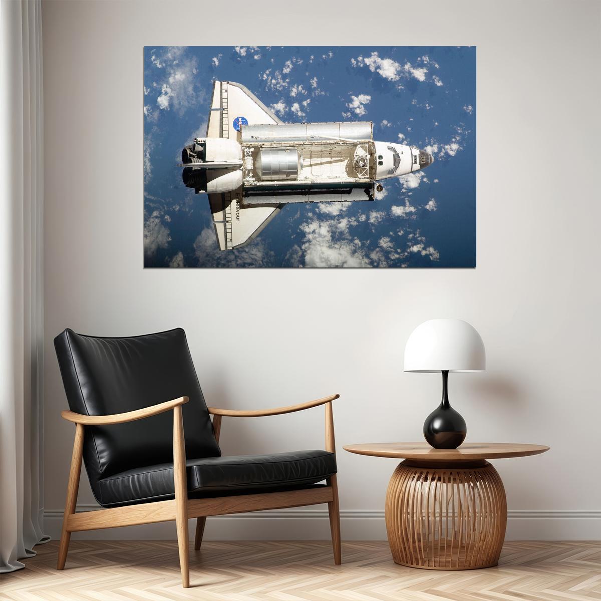 Endeavour In Orbit Sts-126 Nasa Space Shuttle Poster Wall Art Print Home Wall Decor - xonomax