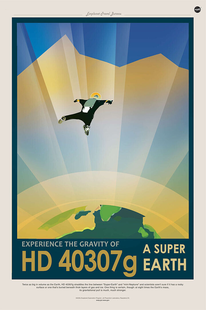 Hd 40307g A Super Earth Retro Exoplanet Exploration Poster Wall Art Print Home Wall Decor - xonomax