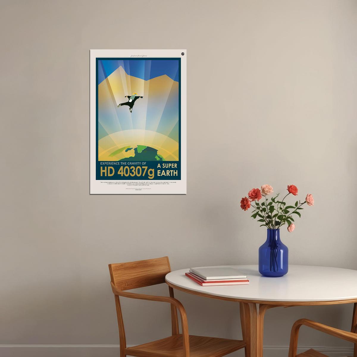 Hd 40307g A Super Earth Retro Exoplanet Exploration Poster Wall Art Print Home Wall Decor - xonomax