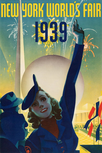 1939 New York World's Fair Classic Vintage Style Travel Poster Wall Art Print Home Wall Decor