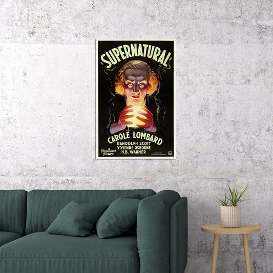 Supernatural Movie Drama Carole Lombard 1933 Vintage Style Poster Wall Art Print Home Wall Decor - xonomax