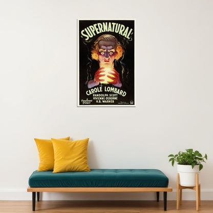 Supernatural Movie Drama Carole Lombard 1933 Vintage Style Poster Wall Art Print Home Wall Decor