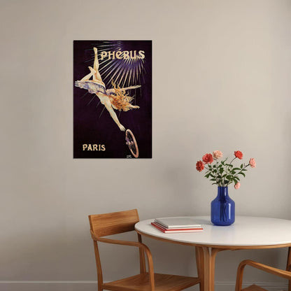1890s Phebus Bicycles Paris Vintage Cycling Advertising Poster Wall Art Print Home Wall Decor