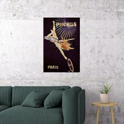 1890s Phebus Bicycles Paris Vintage Cycling Advertising Poster Wall Art Print Home Wall Decor