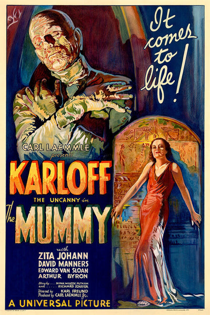 The Mummy Monster Movie Fantasy Horror 1932 Vintage Style Poster Wall Art Print Home Wall Decor