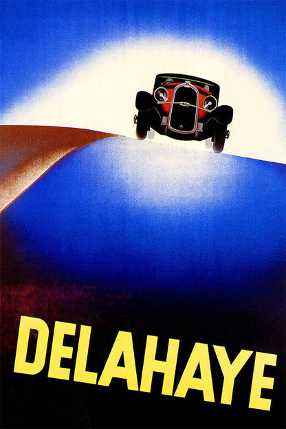 1932 Delahaye French Auto Vintage Style Advertising Poster Wall Art Print Home Wall Decor