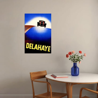 1932 Delahaye French Auto Vintage Style Advertising Poster Wall Art Print Home Wall Decor
