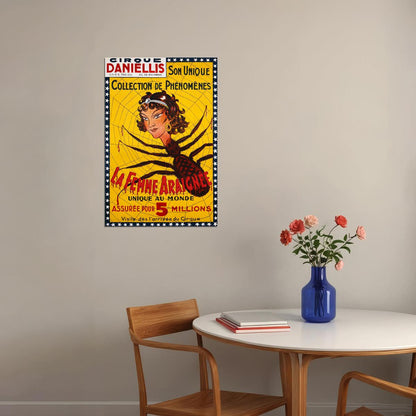 1920s Spider Woman Freak Vintage Style Unusual Circus Poster Wall Art Print Home Wall Decor