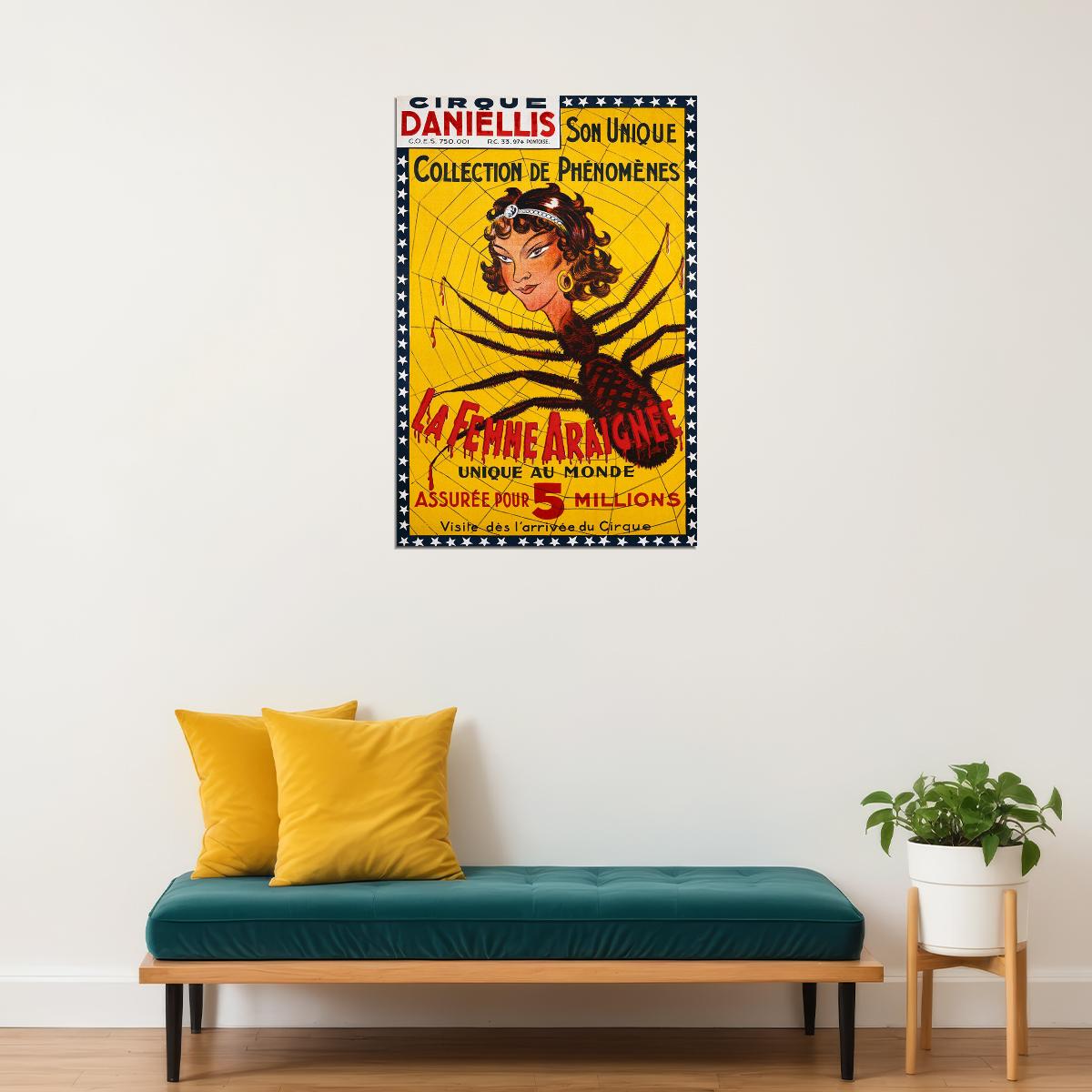 1920s Spider Woman Freak Vintage Style Unusual Circus Poster Wall Art Print Home Wall Decor