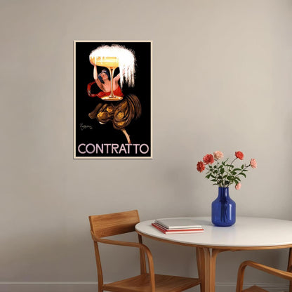 1922 Vintage Champagne Celebration Contratto Poster Wall Art Print Home Wall Decor