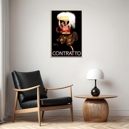 1922 Vintage Champagne Celebration Contratto Poster Wall Art Print Home Wall Decor