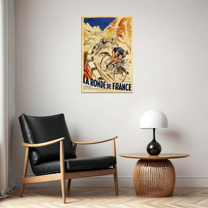 1928 The Ronde Of France Tour Of France Vintage Bicycle Poster Wall Art Print Home Wall Decor