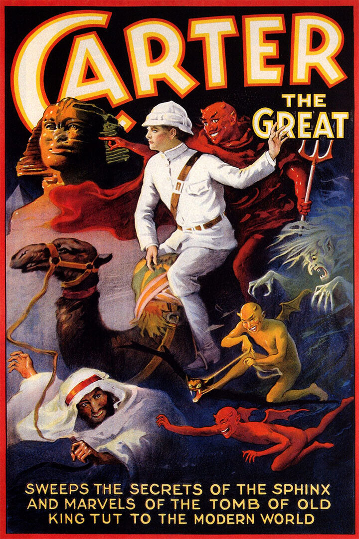 Carter The Great Secrets Of The Sphinx Vintage Magic Poster Wall Art Print Home Wall Decor