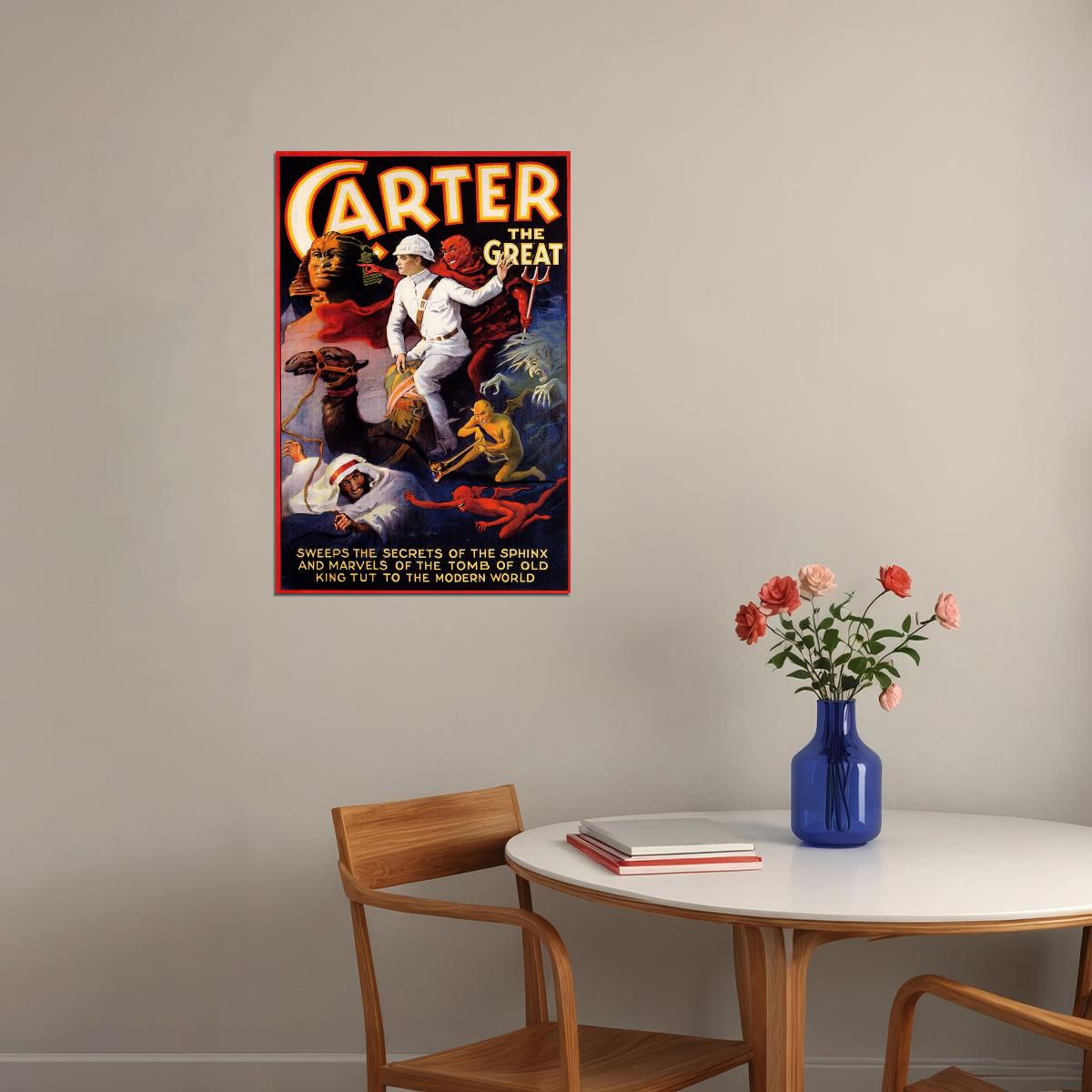 Carter The Great Secrets Of The Sphinx Vintage Magic Poster Wall Art Print Home Wall Decor