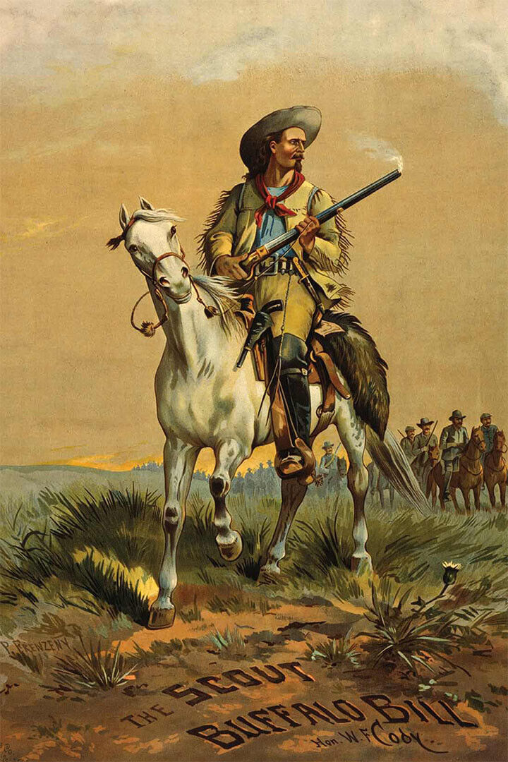 Buffalo Bill Battle Guide Soldier Vintage Style Poster Wall Art Print Home Wall Decor