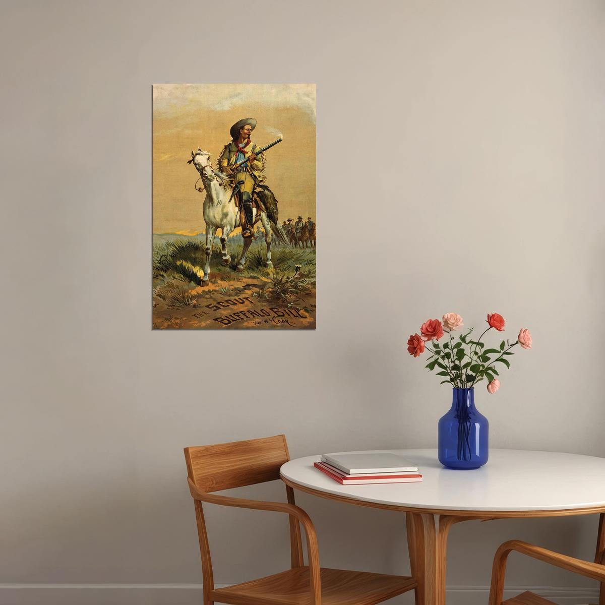 Buffalo Bill Battle Guide Soldier Vintage Style Poster Wall Art Print Home Wall Decor