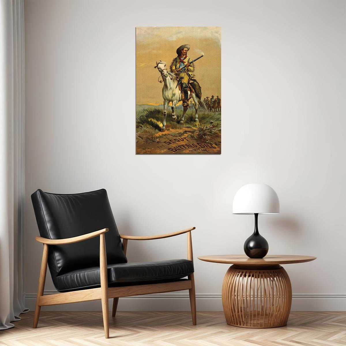 Buffalo Bill Battle Guide Soldier Vintage Style Poster Wall Art Print Home Wall Decor