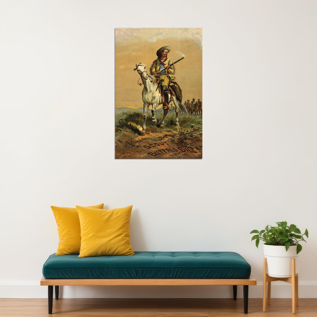 Buffalo Bill Battle Guide Soldier Vintage Style Poster Wall Art Print Home Wall Decor