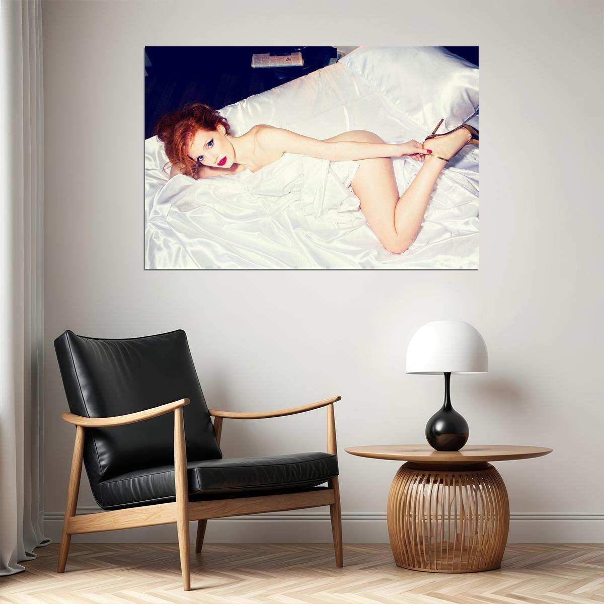 Jessica Chastain American Actor And Film Producer Poster Wall Art Print Home Wall Decor