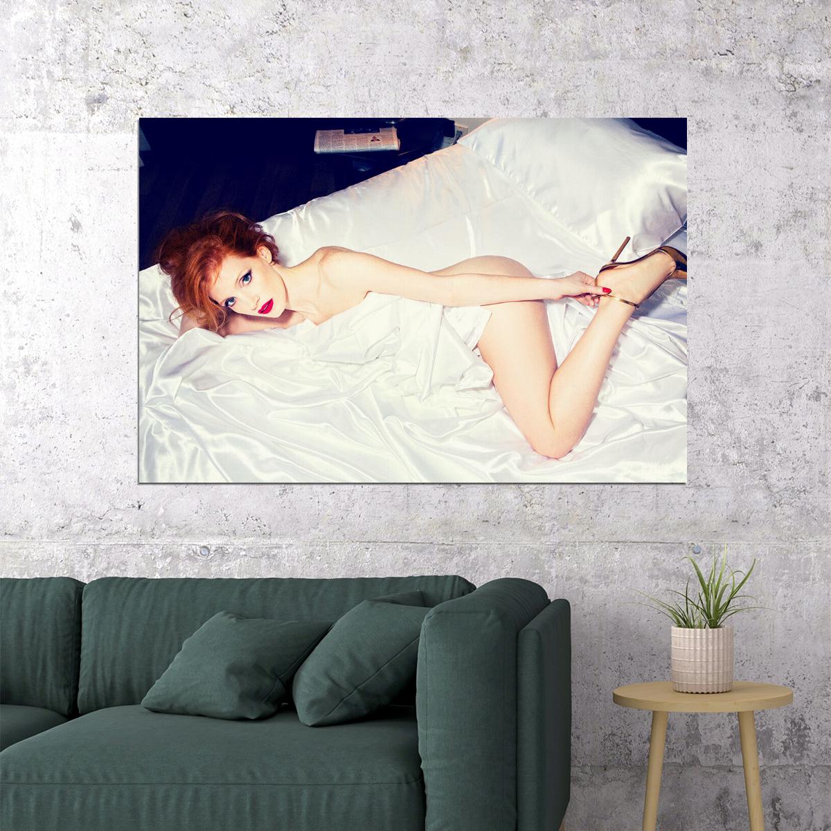 Jessica Chastain American Actor And Film Producer Poster Wall Art Print Home Wall Decor