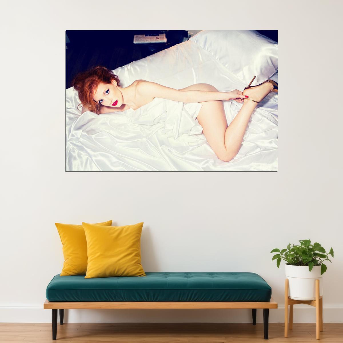 Jessica Chastain American Actor And Film Producer Poster Wall Art Print Home Wall Decor