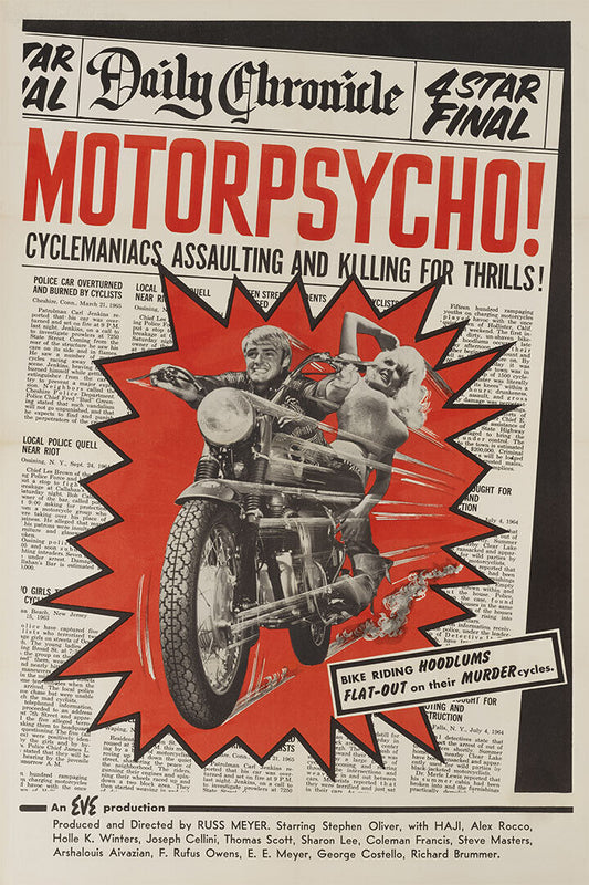 1965 Motorpsycho! Classic Vintage Style Motorcycle Movie Poster Wall Art Print Home Wall Decor - xonomax