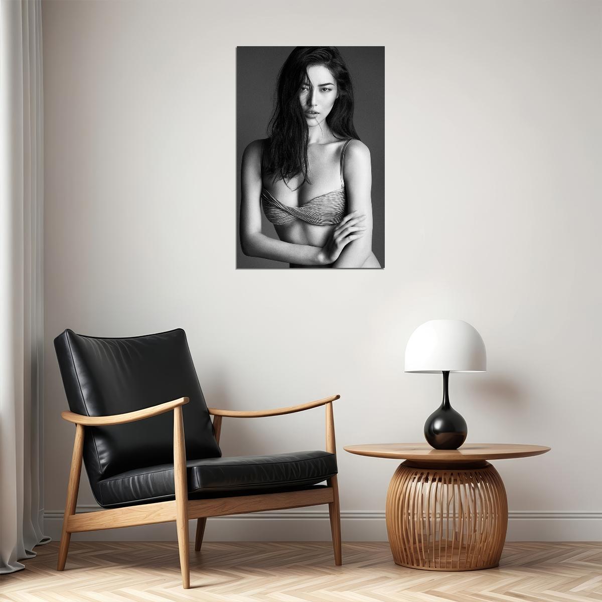 Liu Wen Chinese Supermodel Fashion Artist Poster Wall Art Print Home Wall Decor - xonomax